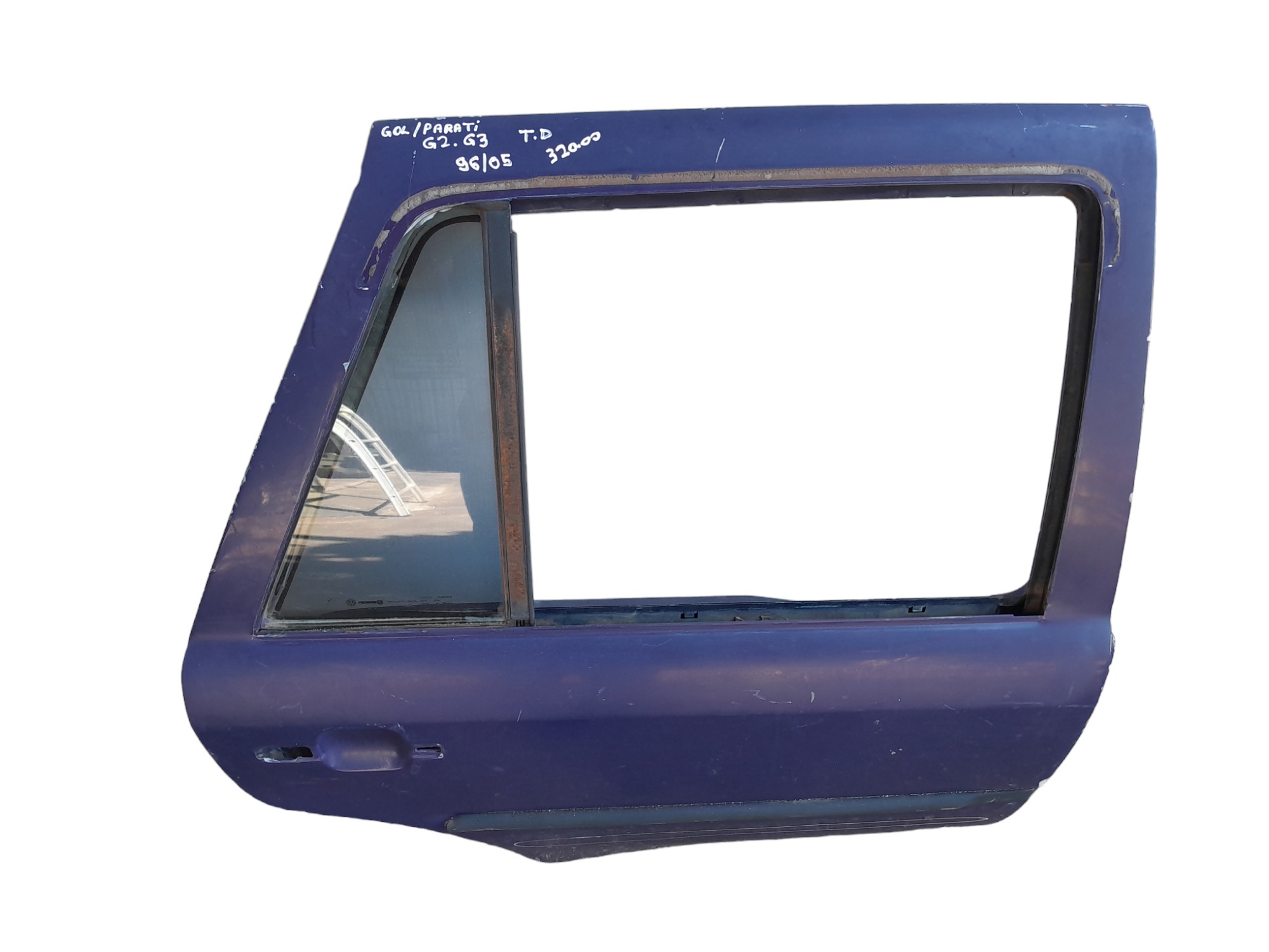 Porta Traseira Direita Volkswagen Gol Parati G2 G3 96/05 Traseira Direito Azul 2