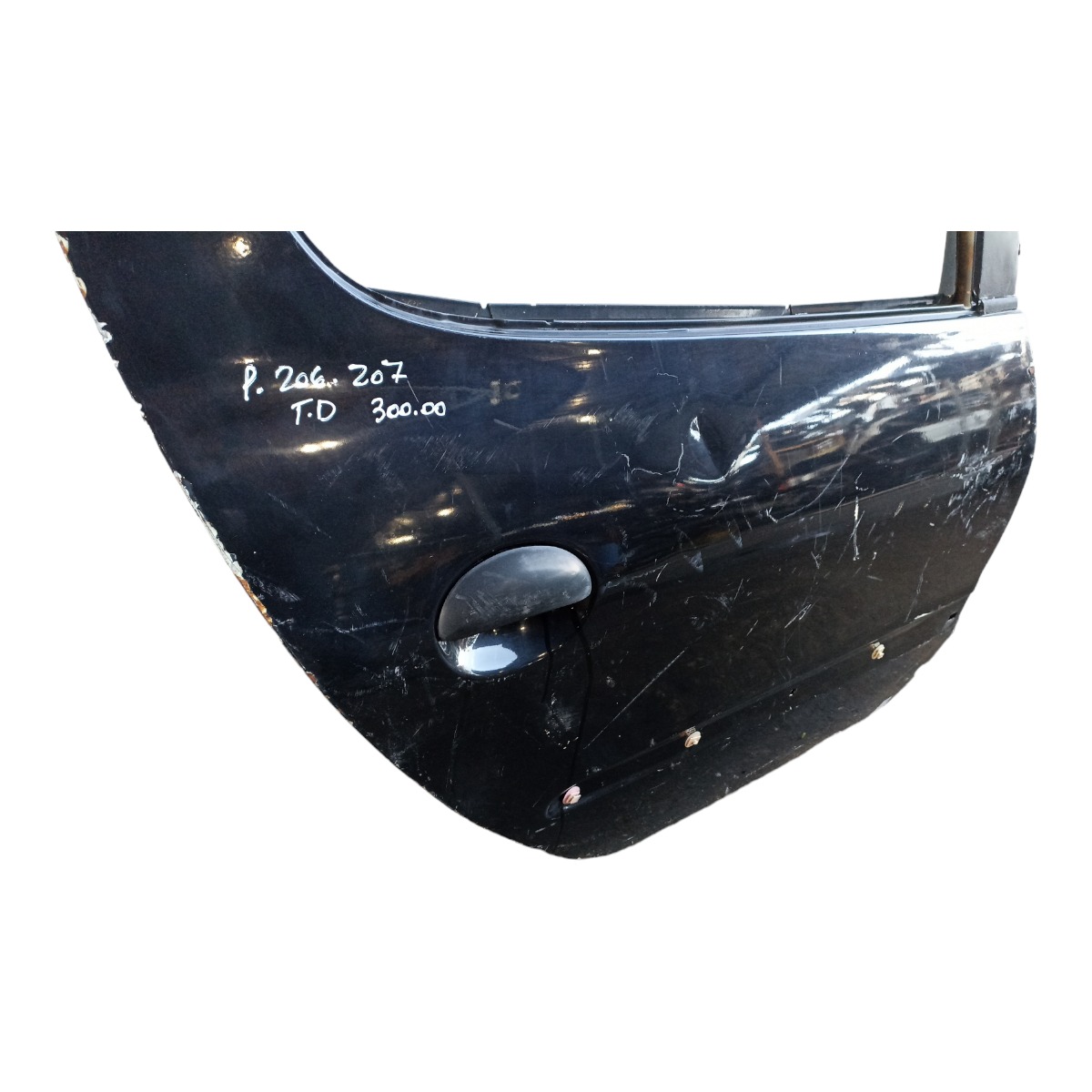 Porta Traseira Direita Peugeot 206 207 Bom Estado Traseira Direito Preto 5