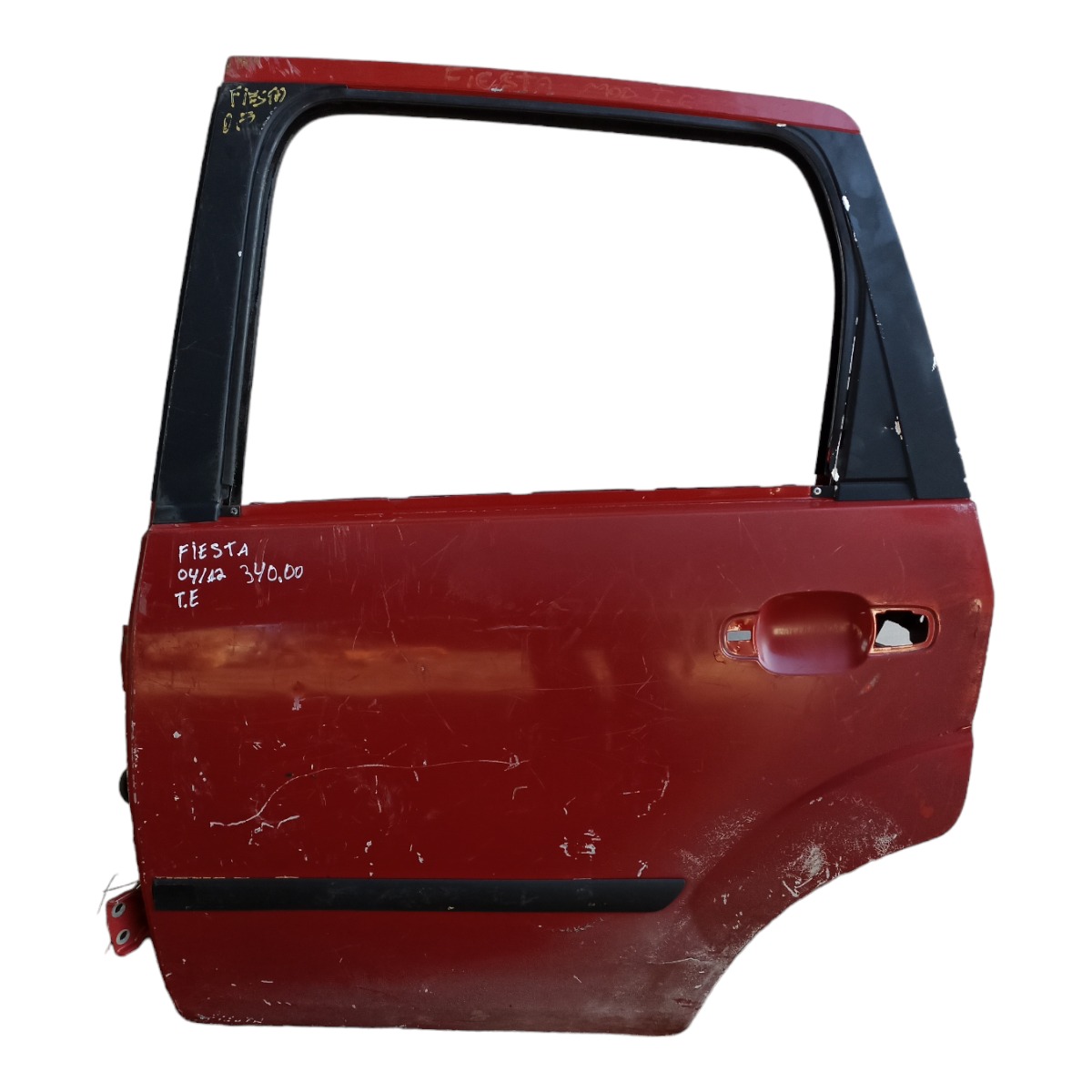 Porta Traseira Esquerda Ford Fiesta 2004 A 2012 Com Avarias Traseira Esquerda Vermelho 1