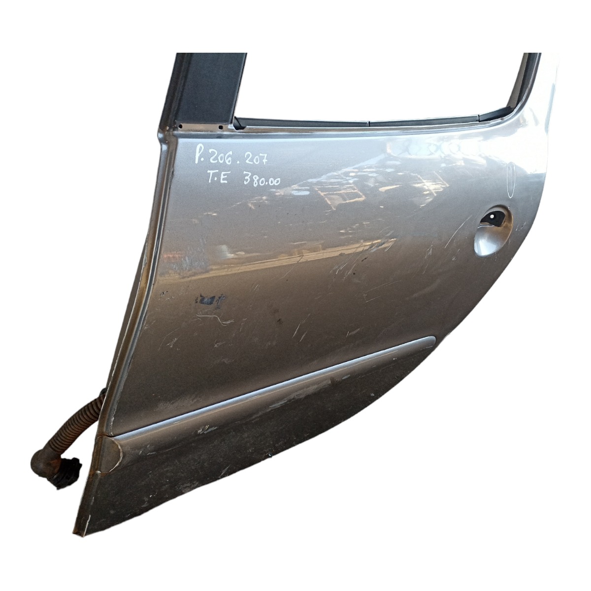 Porta Traseira Esquerda Peugeot 206 207 Com Detalhes Traseira Esquerdo Prata 3