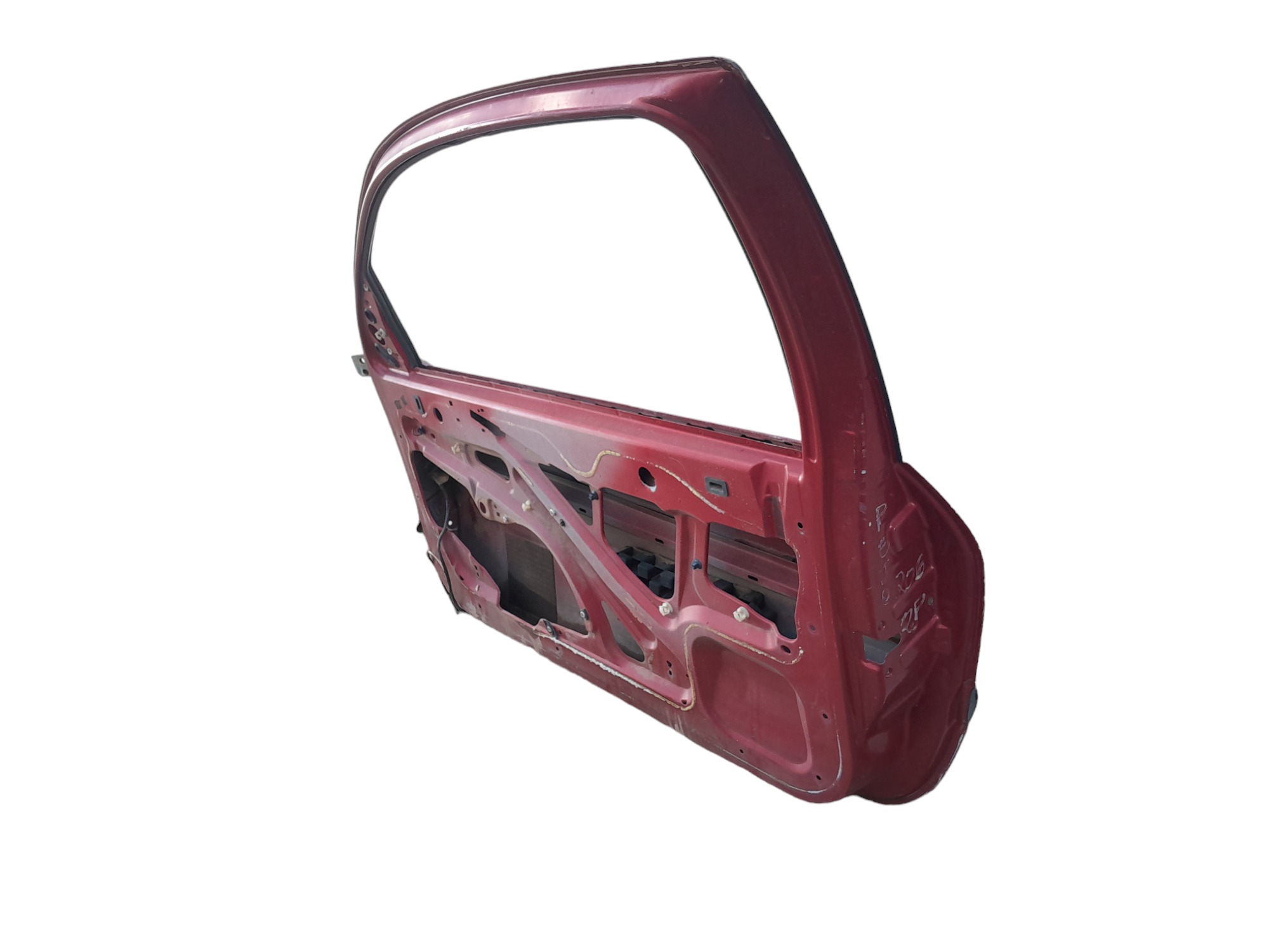 Porta Dianteira Direita Peugeot 206 207 2 Portas Original  Dianteira Direito Vermelho 6