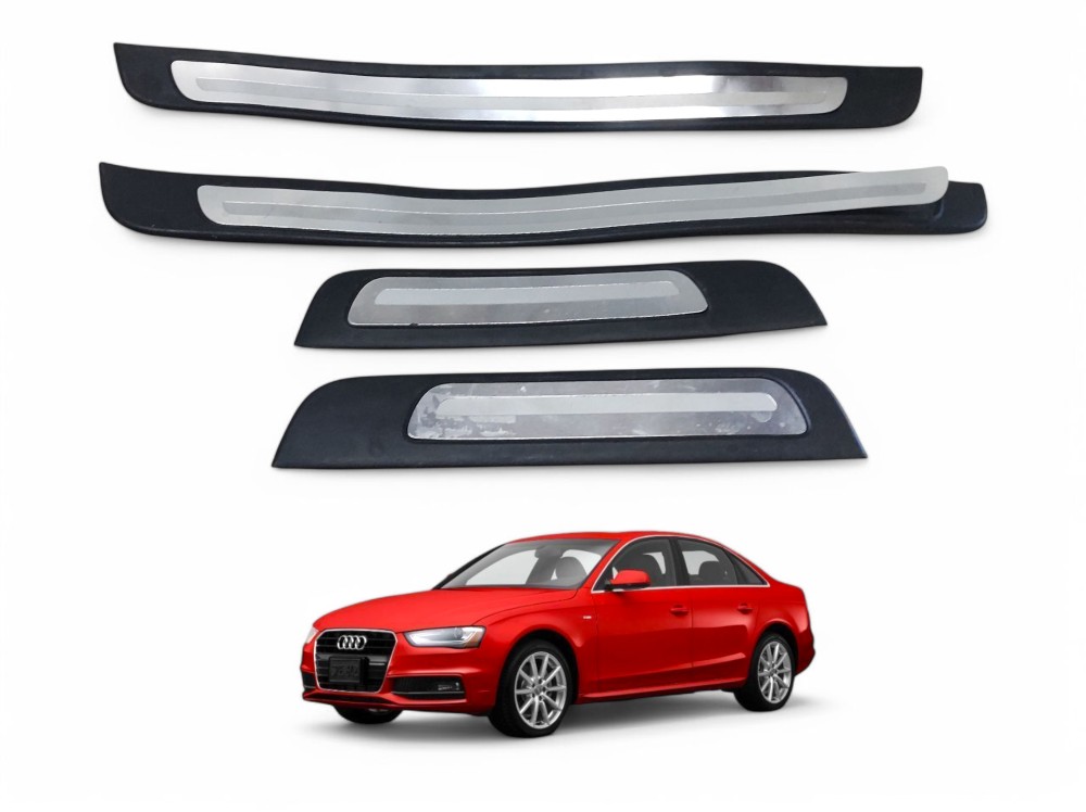 Jogo Soleira Portas Audi A4 2013 A 2016 8k0853376 Cromado E Preto