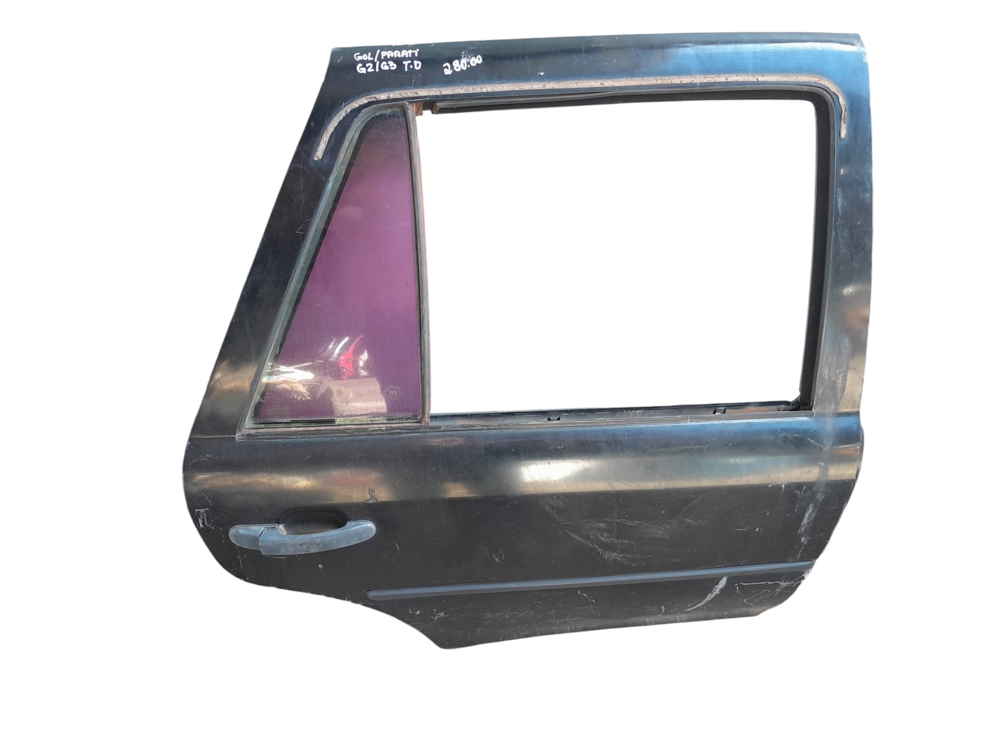Porta Traseira Direita Volkswagen Parati Gol G2 G3 Filé Traseira Direito Preto 2
