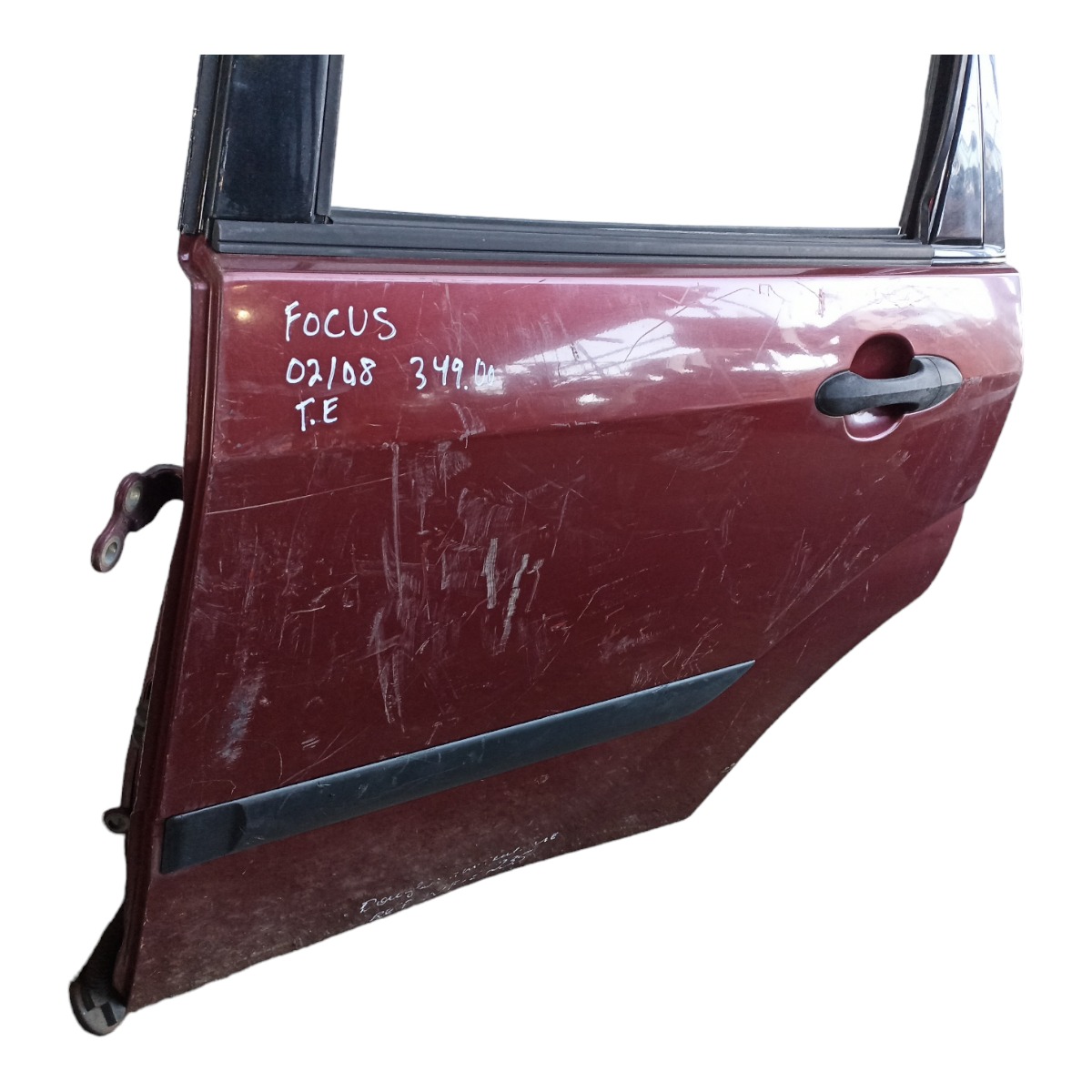 Porta Traseira Esquerda Ford Focus 2002 A 2008 Bom Estado Traseira Esquerda Vermelho 3
