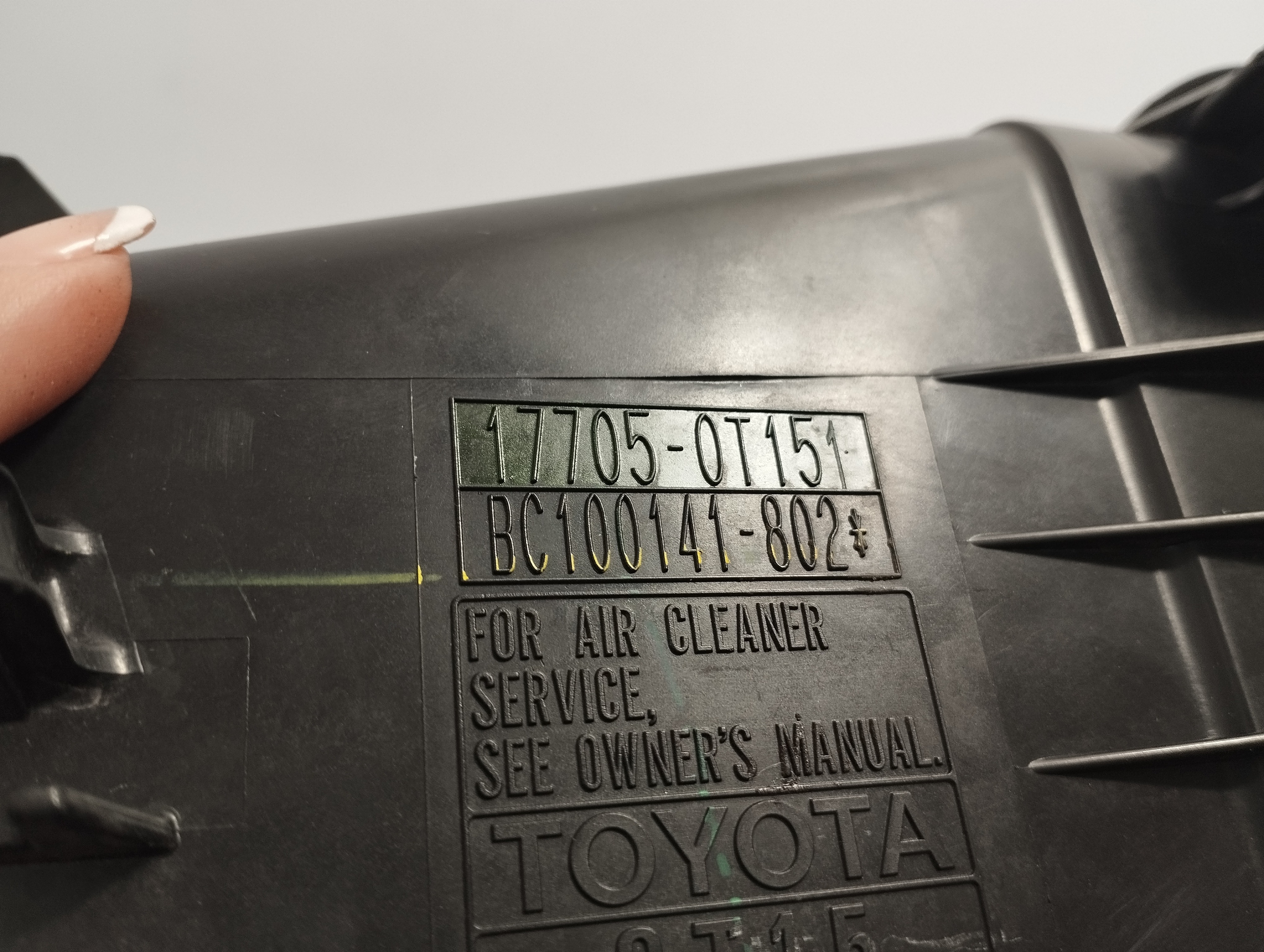 Tampa Caixa Filtro De Ar Toyota Corolla Altis 2.0 2018 3