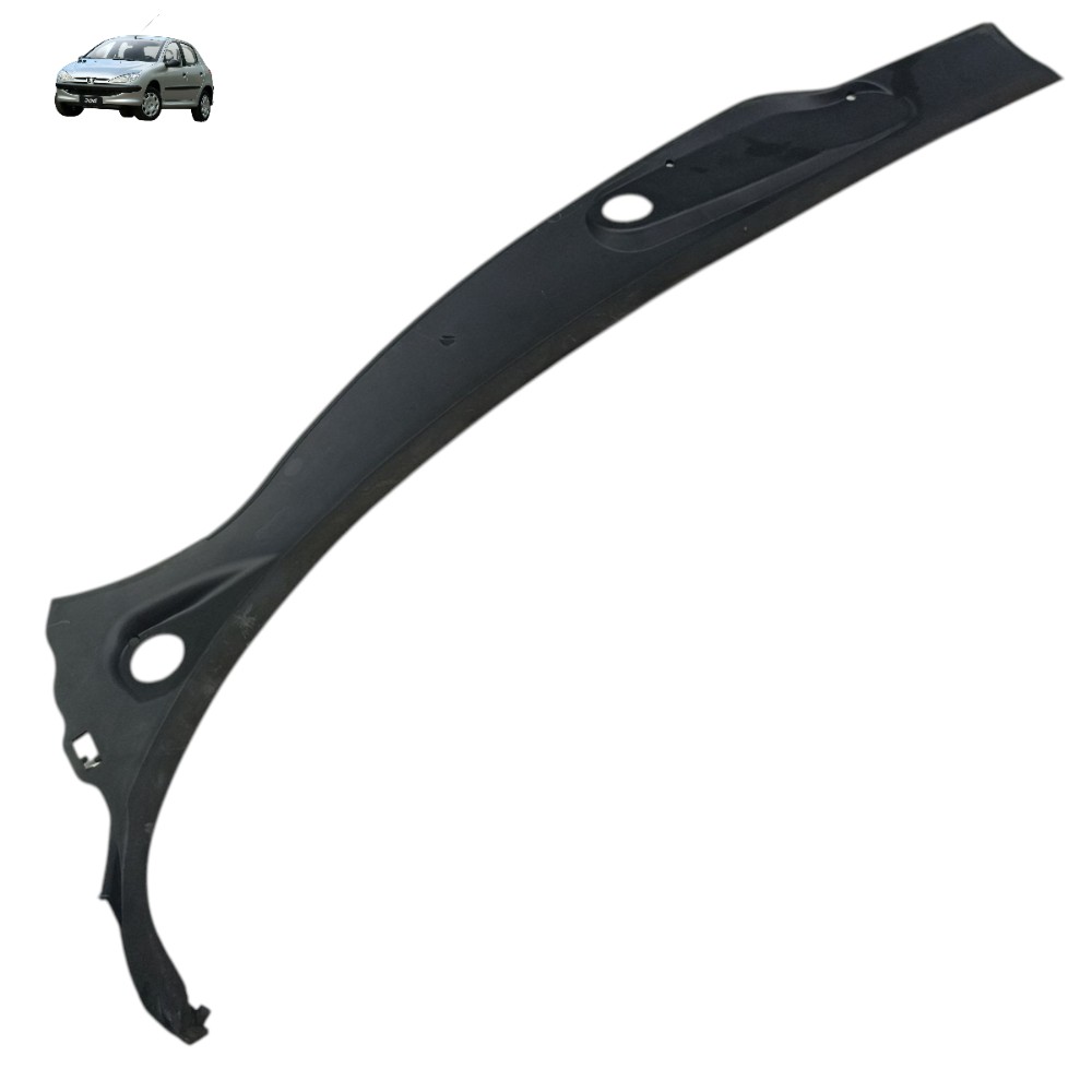 Grade Churrasqueira Esquerda Peugeot 206 2006 2007 2008 2009 Preto Plástico 1