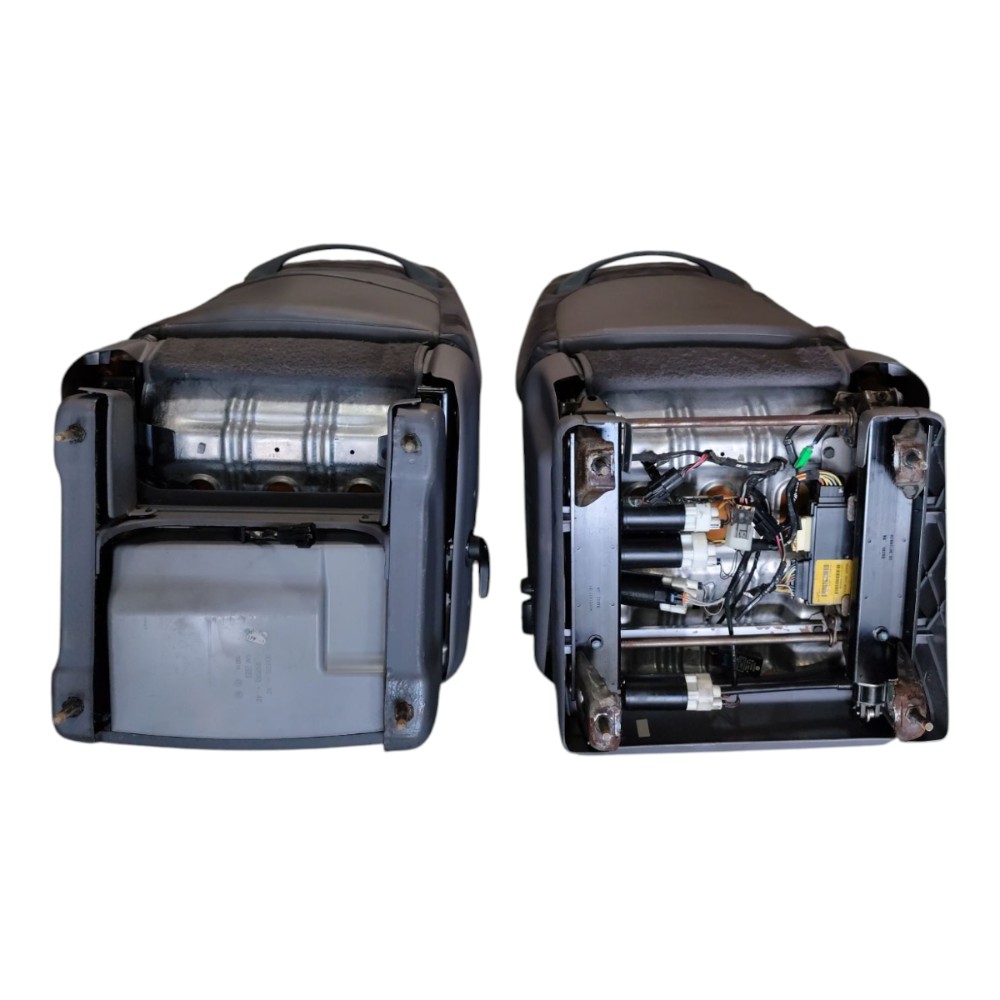 Par Banco Dianteiro Couro Chrysler Grand Caravan 2000 2001 Cinza 7