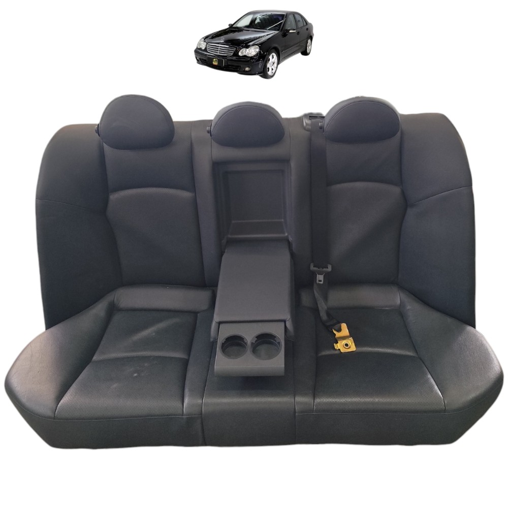 Banco Encosto Couro Traseiro Mercedes C230 2003 2004 2005 06 Preto 1