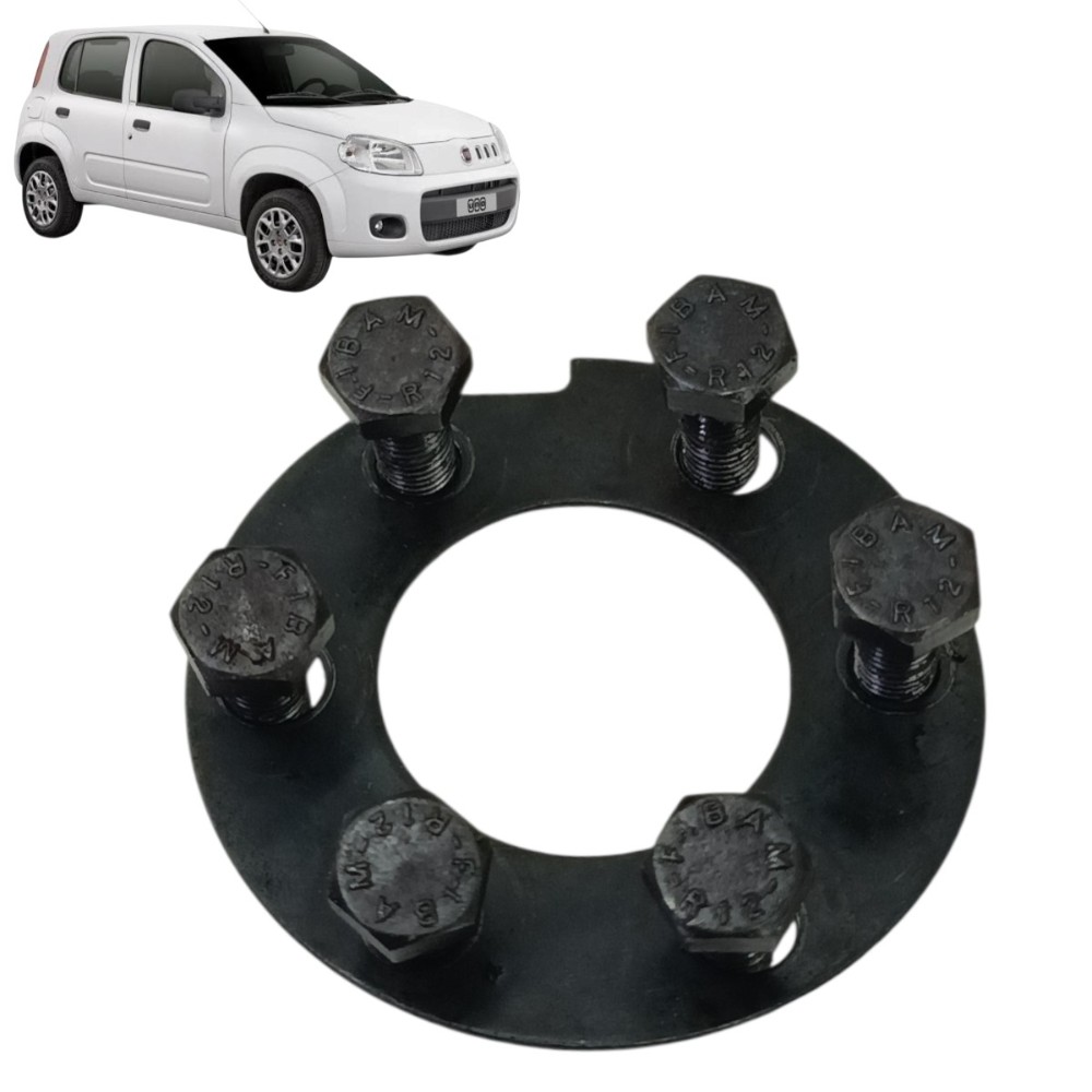 Chapa flange com parafusos volante motor fiat uno Vivace 14