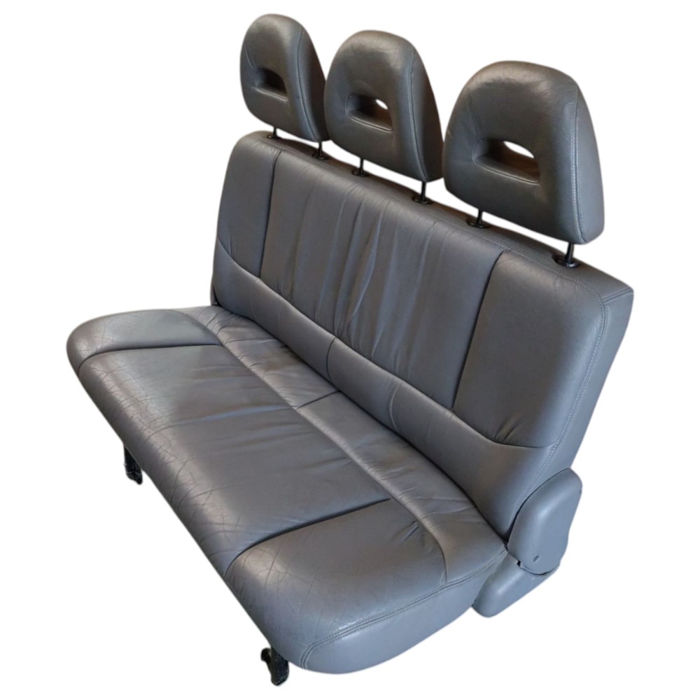Banco Couro Traseiro Chrysler Grand Caravan 2000 7 Lugar Cinza 2