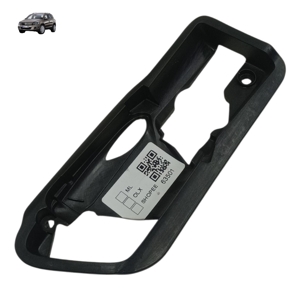 Moldura Maçaneta Interna Dianteira Direita Vw Tiguan 2012 Preto Dianteira 1