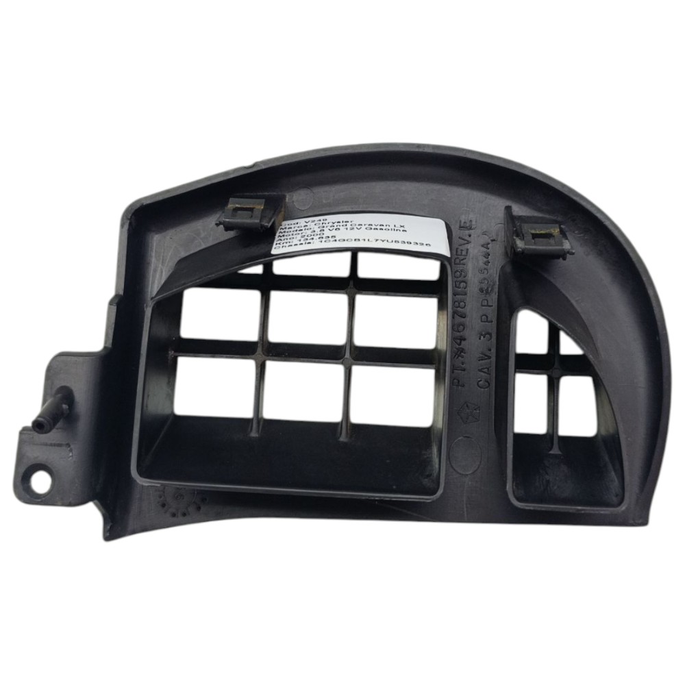 Acabamento Lateral Esquerdo Capa Painel Grand Caravan 2000 Preto Moldado 3