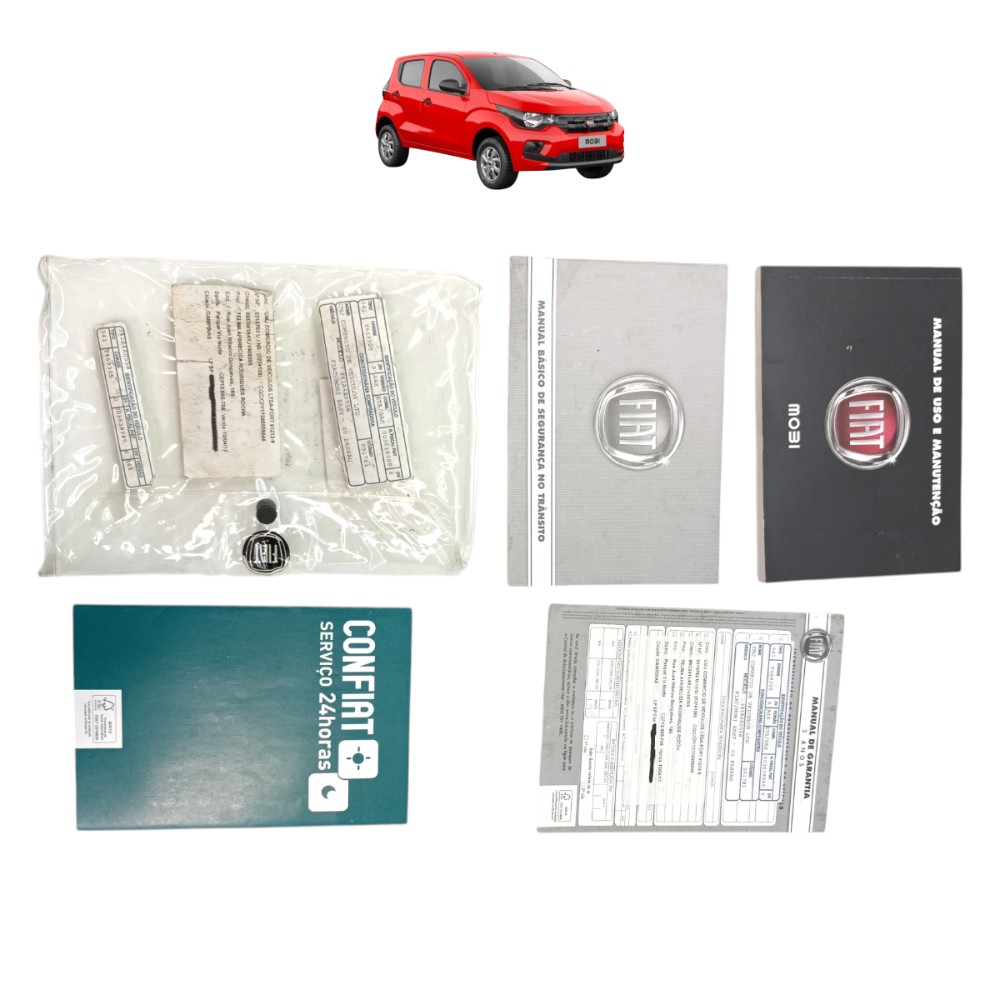 Kit Manual Proprietário Fiat Mobi Easy 1.0 4cc 2017 2018 19