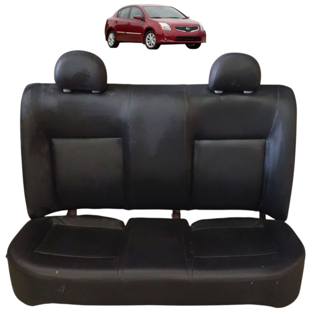 Banco Couro Encosto Assento Traseiro Nissan Sentra 2009 2010 Preto 1