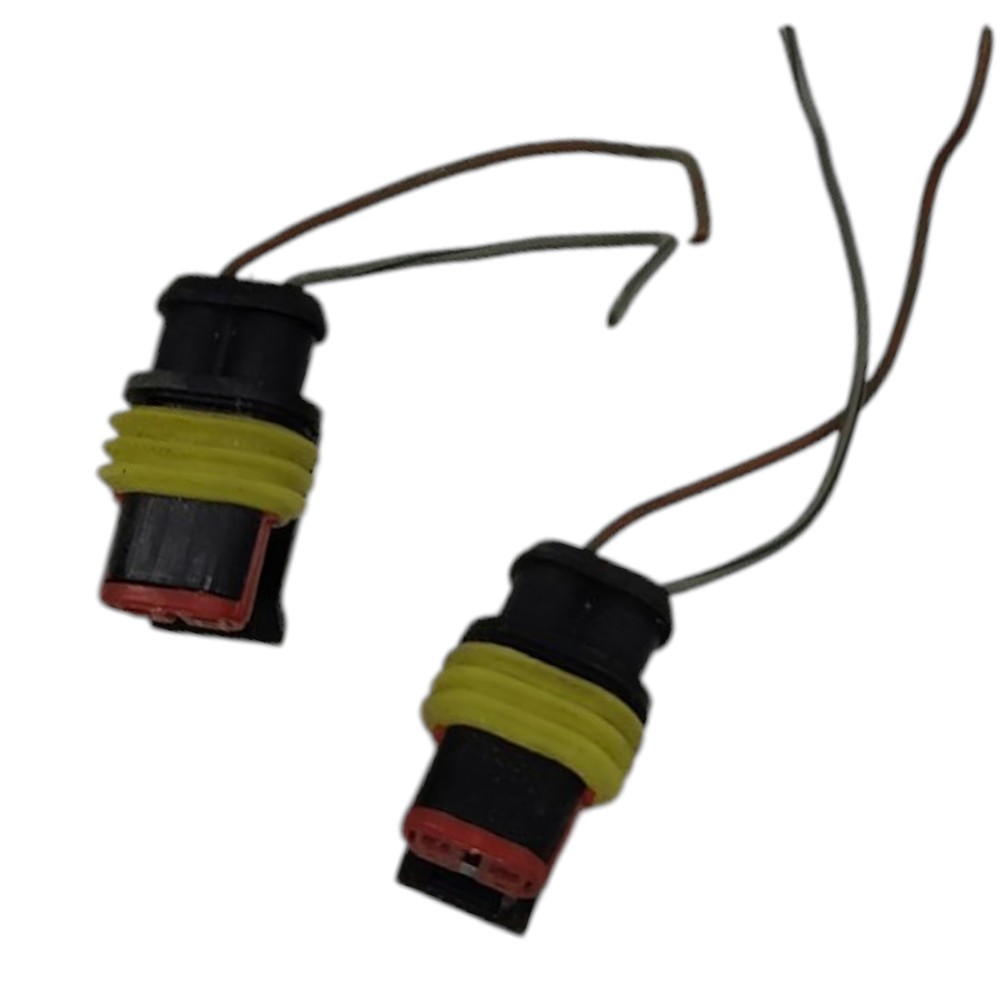 Par Plug Conector Luz Placa Vw Fox 2006 2007 2008 2009 2010 3