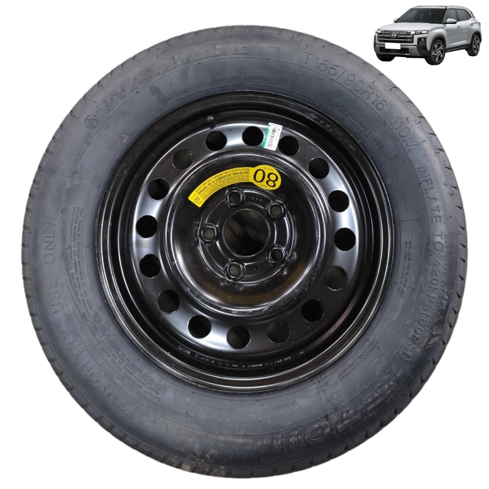 Roda Estepe Fino Aro 16 5×114,3 Hyundai Creta 2026 2025 Preto 1