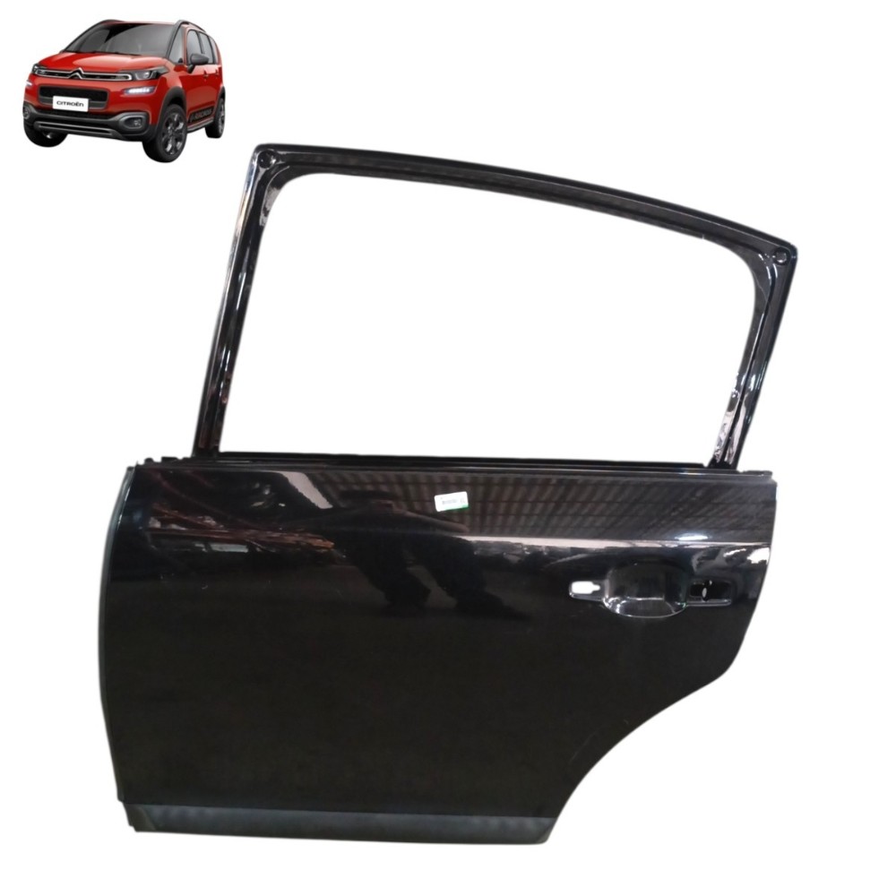 Porta Traseira Esquerda Citroen C4 Hatch 2009 2010 2011 2012 Traseira Esquerda Preto