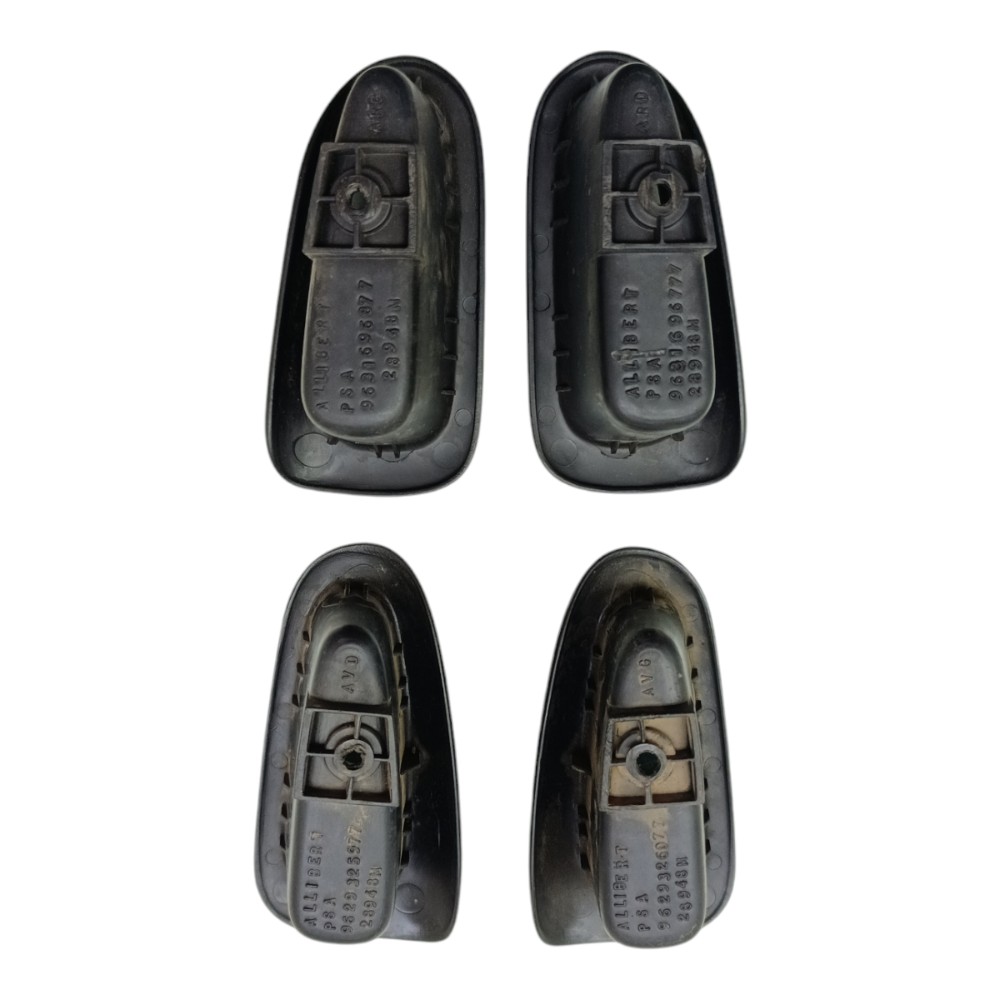 Kit Puxador Interno Porta Peugeot 206 2007 2008 2009 2010 Preto Dianteira/traseira 4