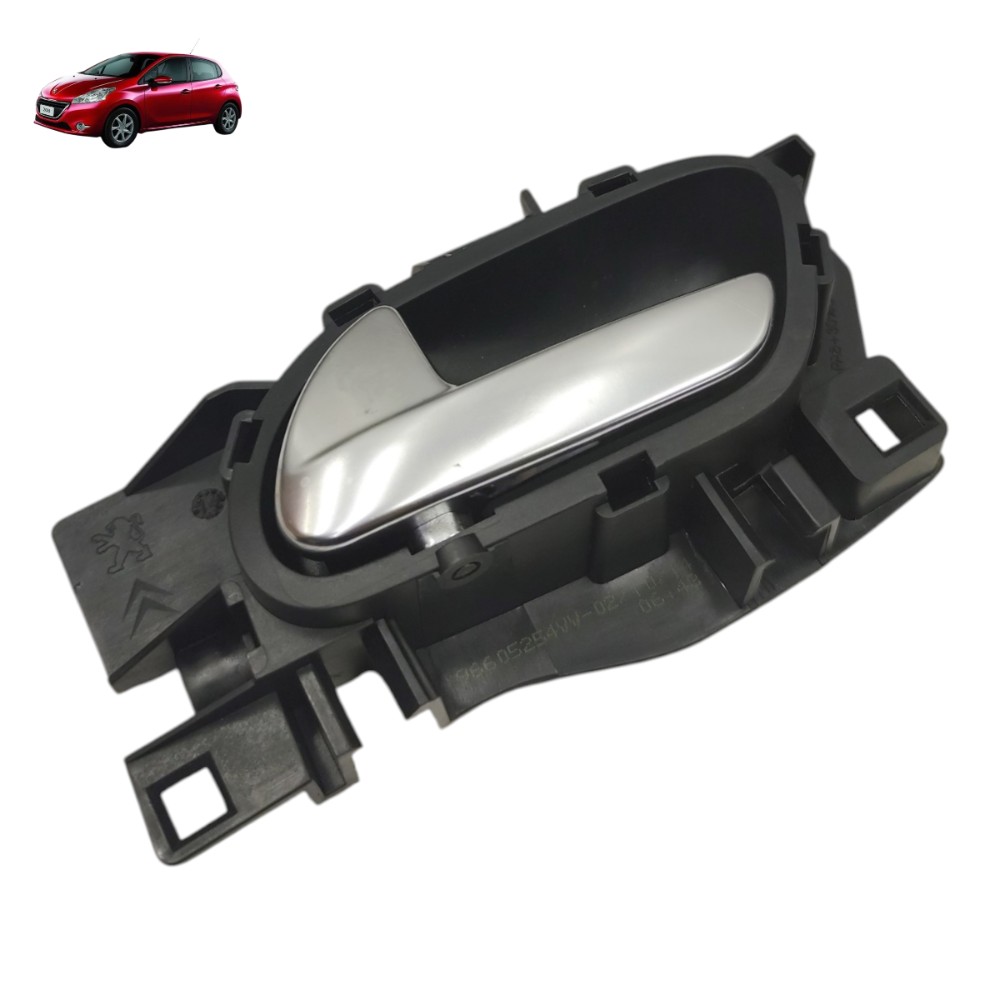 Maçaneta Interna Esquerda Peugeot 208 2014 2015 2016 2017 18 Preto 1