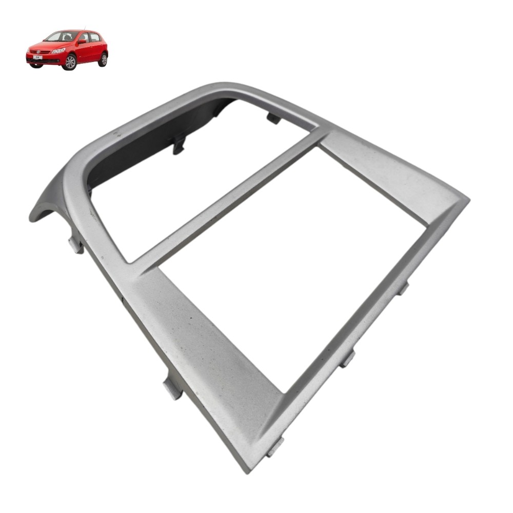 Moldura Central Painel Vw Gol Voyage G5 2009 2010 2011 2012 Prata