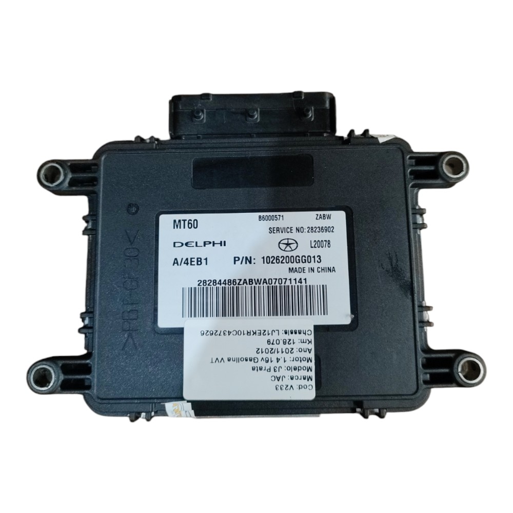 Kit Code Módulo Injeção Jac J3 1.4 Gasolina Manual 2011 2012 5