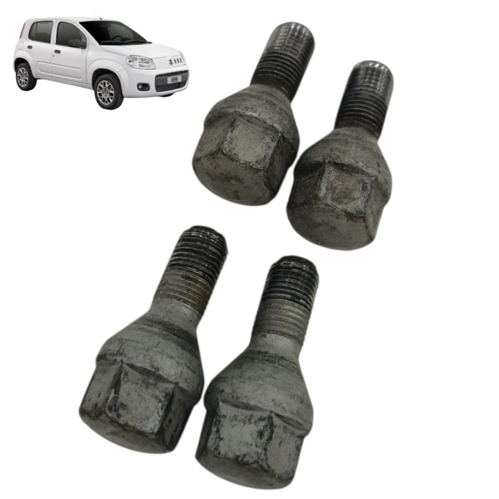 Jogo 4 parafusos roda fiat uno vivace 2012 2013 2014 2015