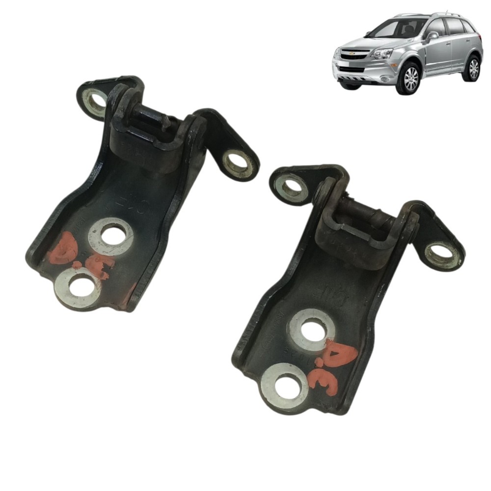Par Dobradiça Porta Dianteira Esquerda Gm Captiva 2012 2013