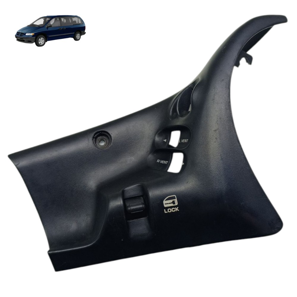 Moldura Botão Porta Motorista Chrysler Caravan 1998 1999 00 1