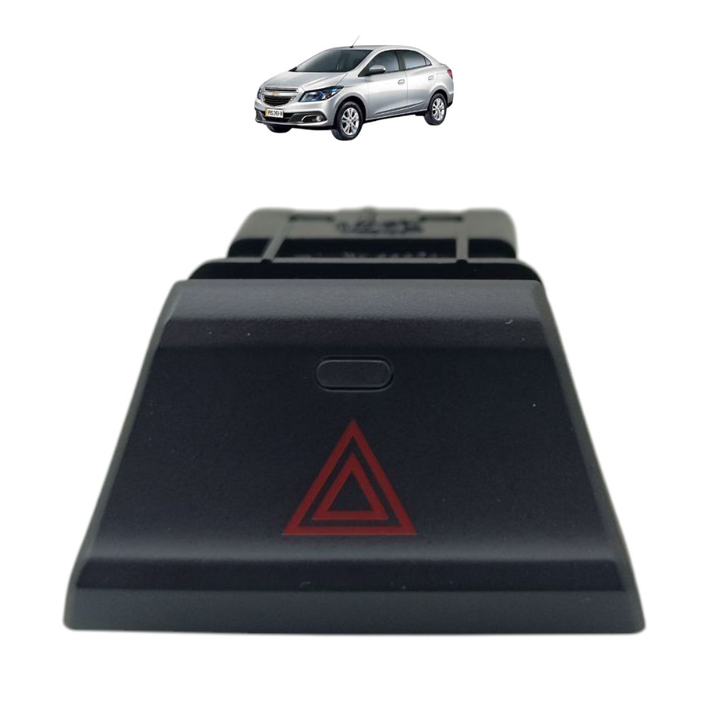 Botão Pisca Alerta Gm Prisma Onix  2013 2014 2015 2016 2017 Preto 1