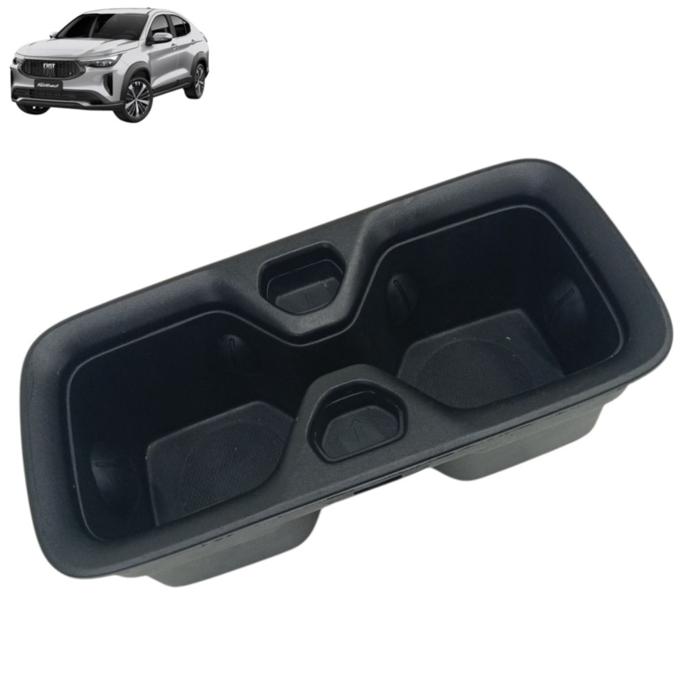 Porta Copo Console Central Fiat Fastback 2022 2023 2024 2025 Preto