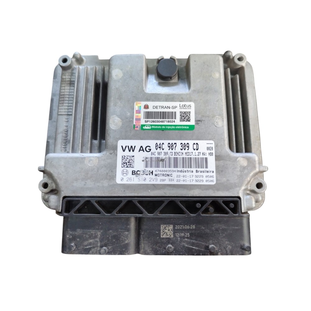 Kit code módulo injeção VW TCross 1.0 tsi 24 start sem chave 4