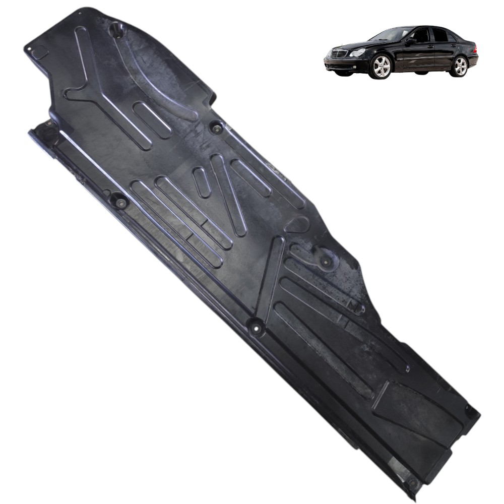 Protetor Inferior Esquerdo Carroceria Mercedes C230k 2003 04 Preto 1
