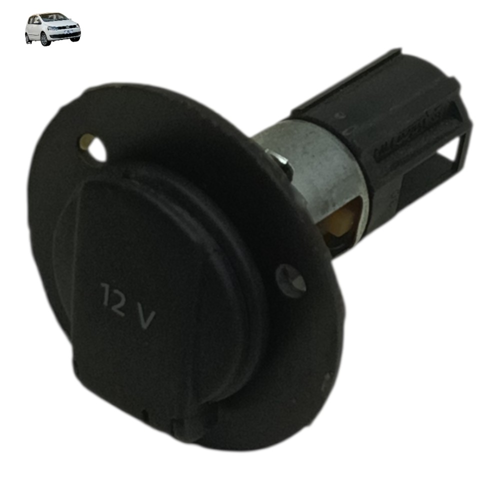 Tomada Acendedor 12v Porta Mala Vw Fox 2014 2013 2012 Preto