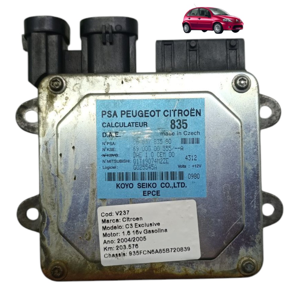 Módulo Direção Elétrica Citroen C3 2004 2005 2006 2007 2008 1