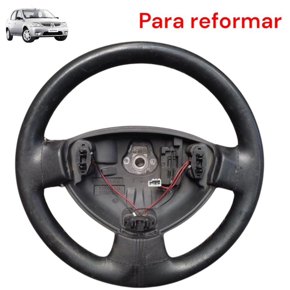 Volante Direção Para Reformar Renault Logan 2007 2008 2009 Preto
