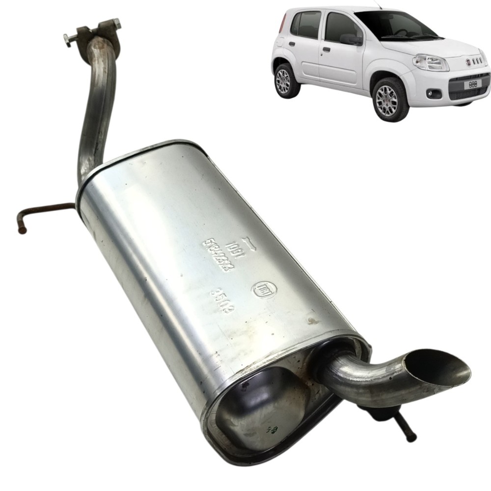 Silencioso abafador escapamento Fiat Uno 2014 2015 2016 2017