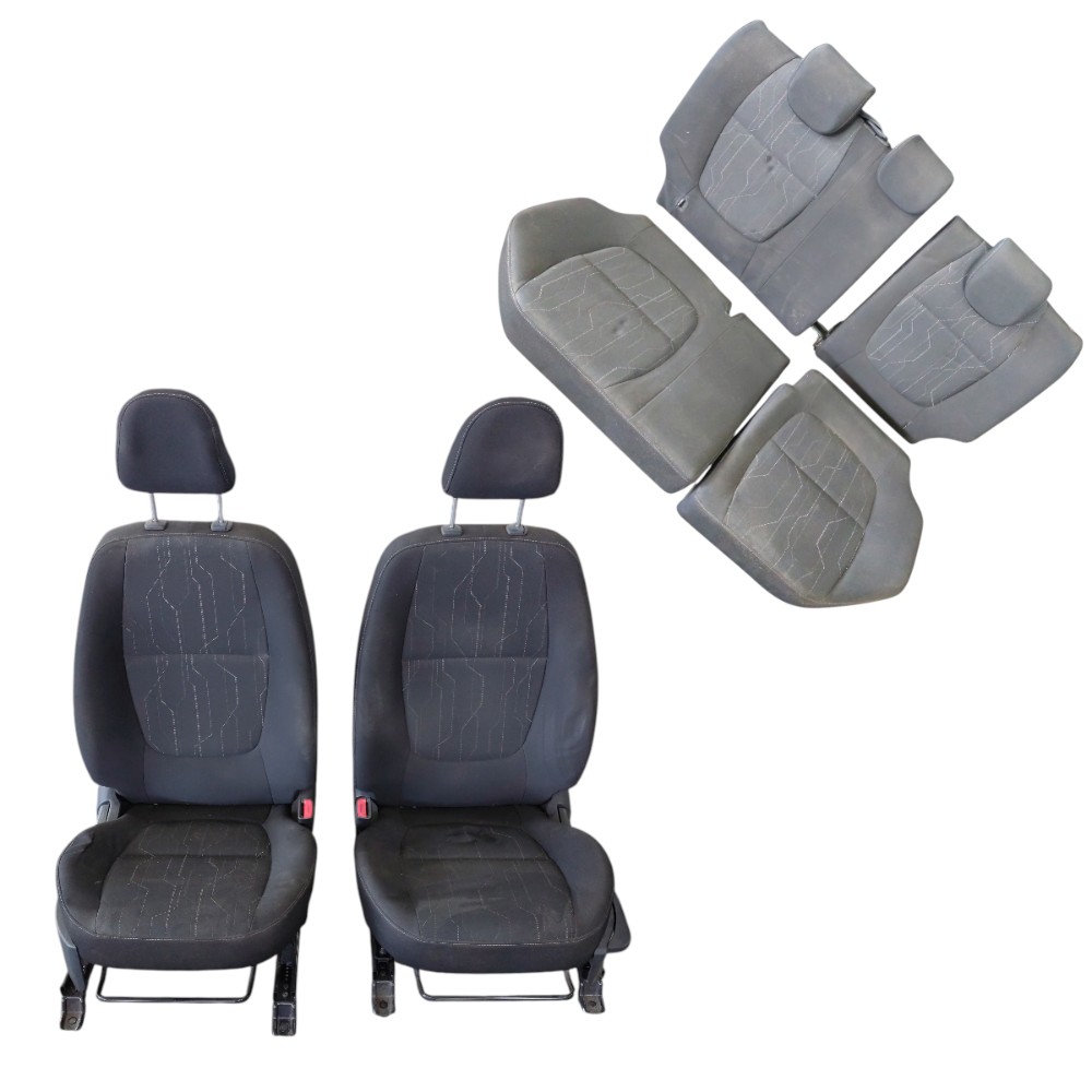 Jogo Banco Tecido Kia Picanto 2016 2015 2014 2013 2012 2011 Preto 1