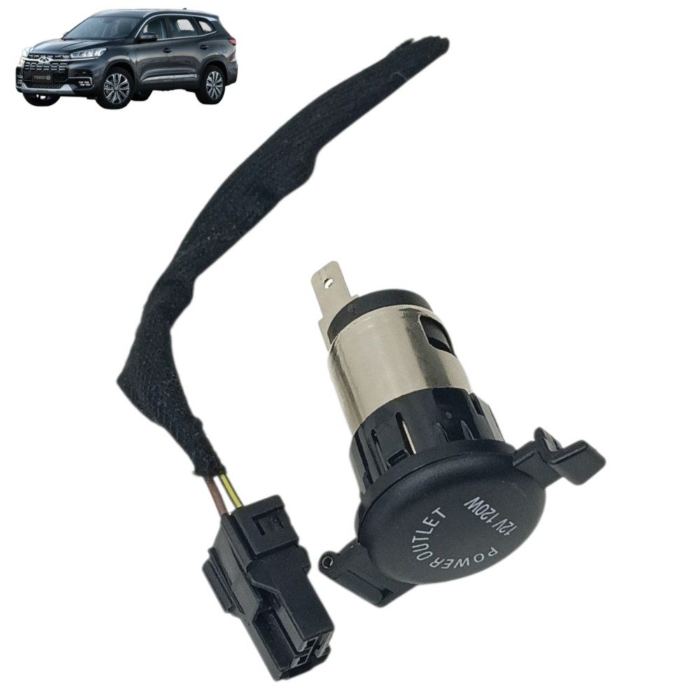 Tomada Auxiliar 12v Chery Tiggo 8 2024 2023 2022 2021 Preto