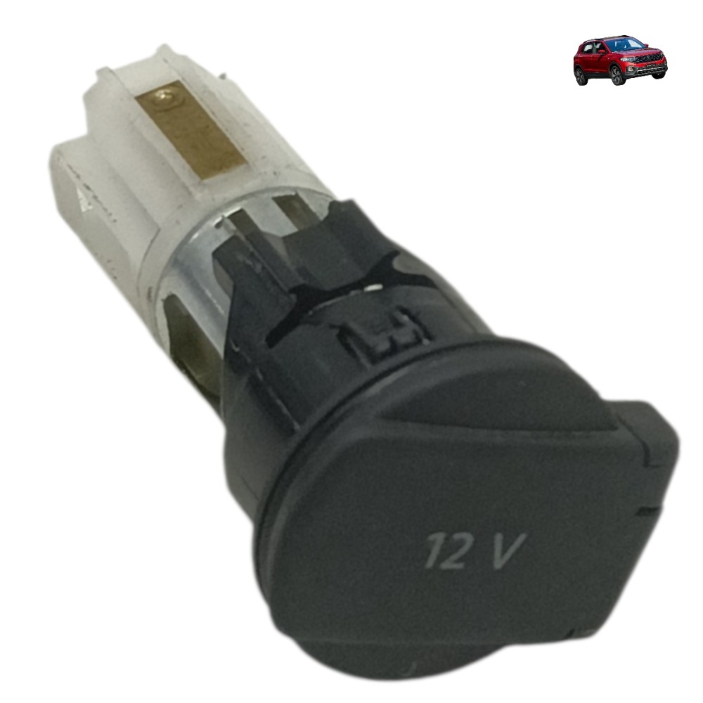 Tomada acendedor 12v vw TCross 2020 2021 2022 2023 2024