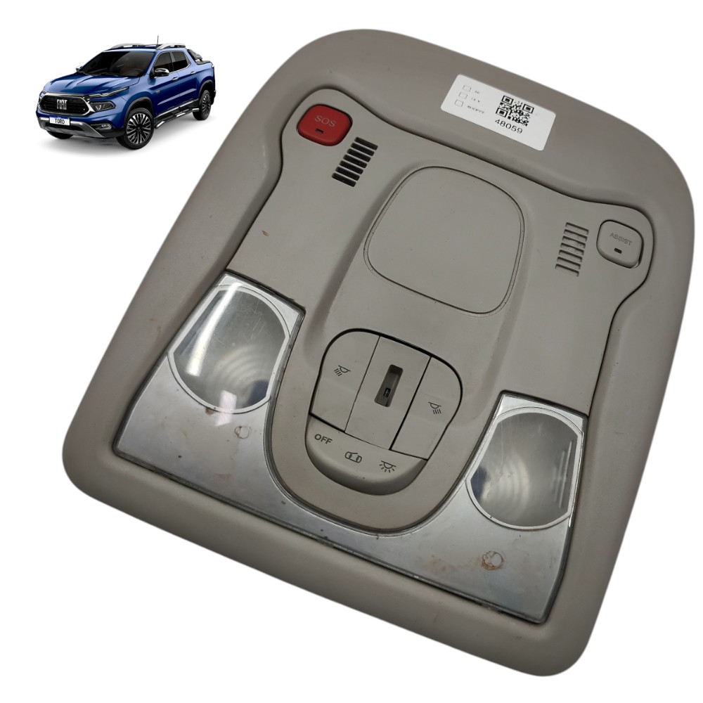 Luz teto cortesia botão SoS assistência Fiat toro 2025 2024 1