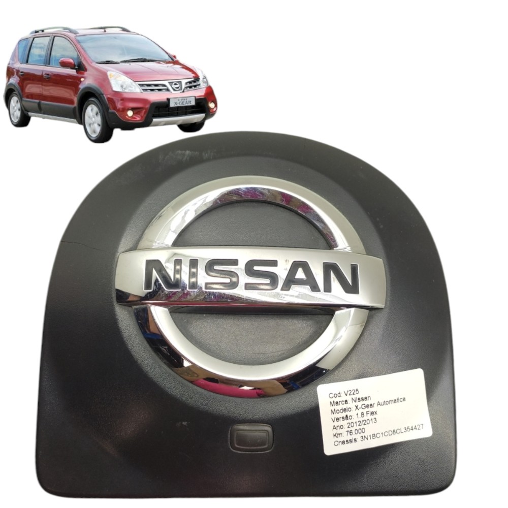 Emblema Botão Tampa Traseira Nissan Livina Xgear 2012 2013 Preto 1