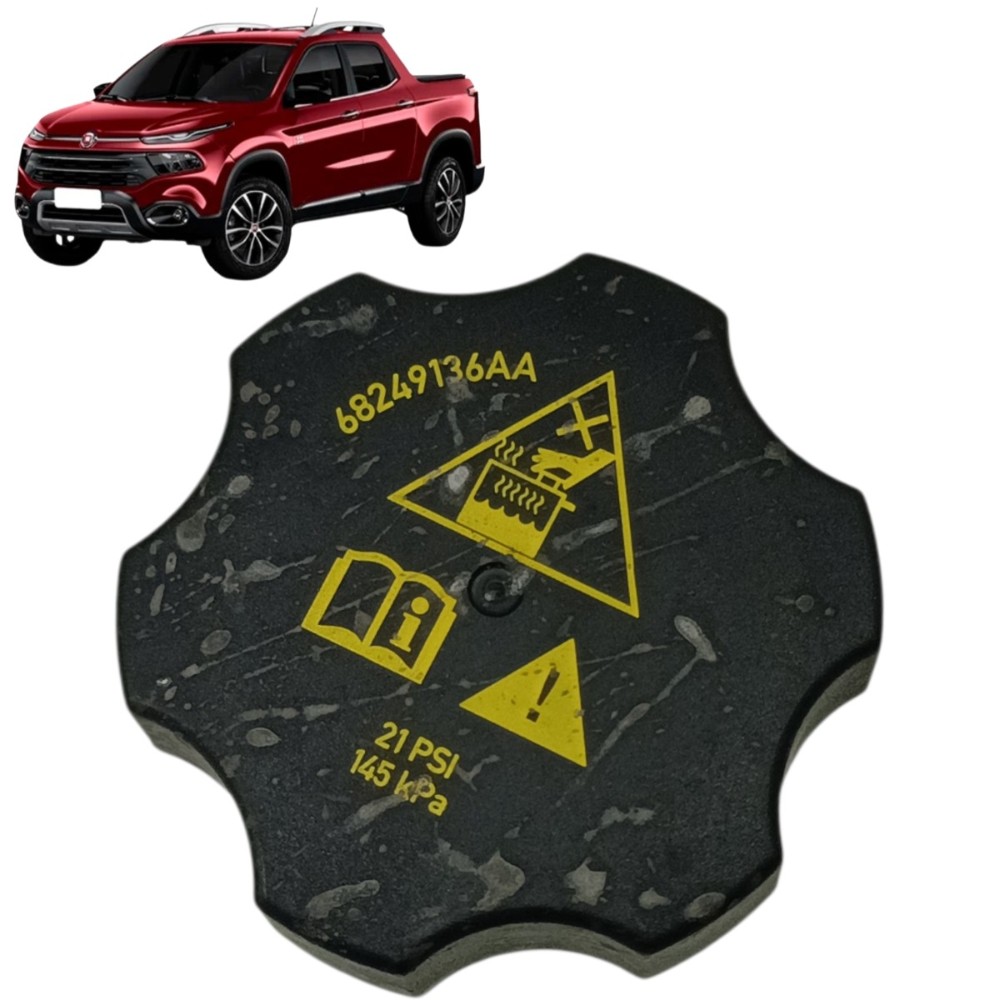 Tampa reservatório água radiador fiat toro 1.8 2021 2020 19
