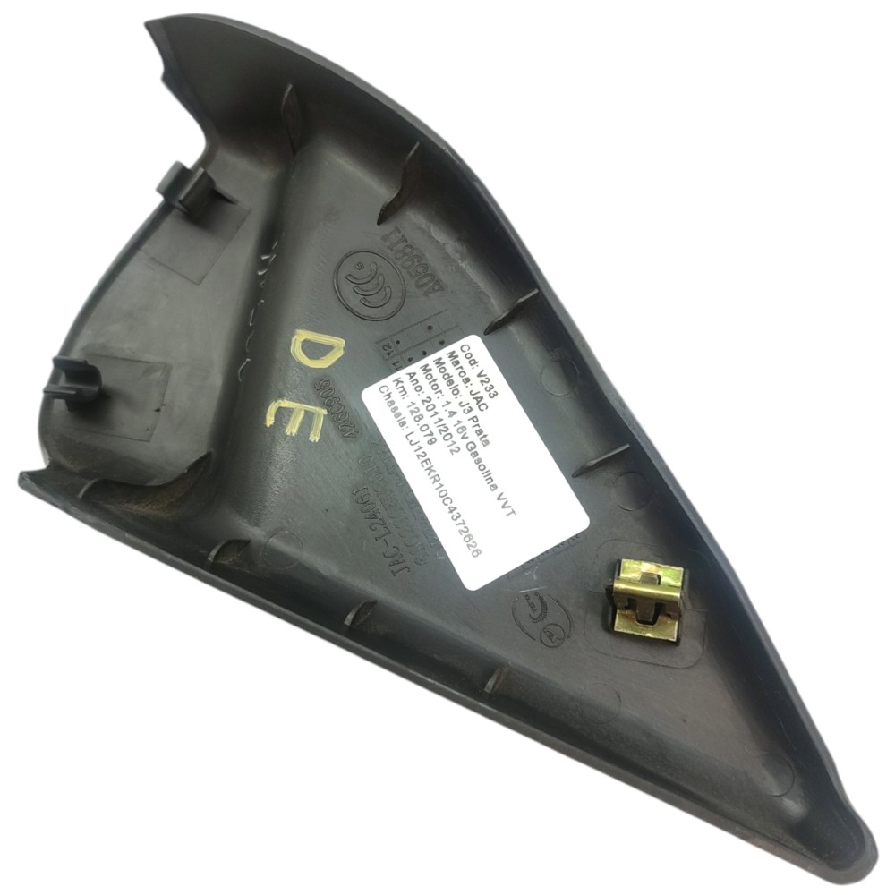 Acabamento Interno Retrovisor Esquerdo Jac J3 2011 2012 2013 Preto 4