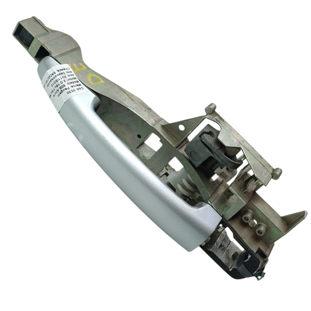 Maçaneta Externa Dianteira Esquerda Peugeot 308 2011 2012 13 Prata Dianteira 2