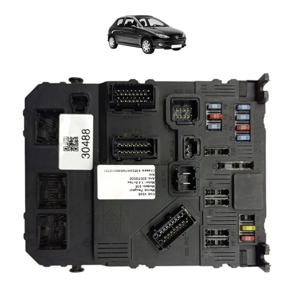 Módulo Bsi E02-00 Peugeot 206 207 C3 1.4 2007 2008 2009 2010 1