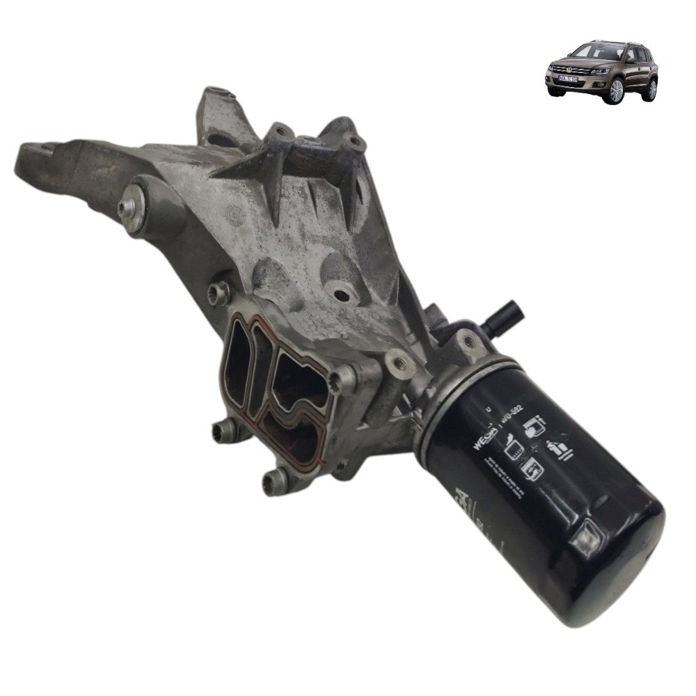 Suporte Filtro Óleo Vw Tiguan 2.0 Tsi 2010 2011 2012 2013 14 Preto 1