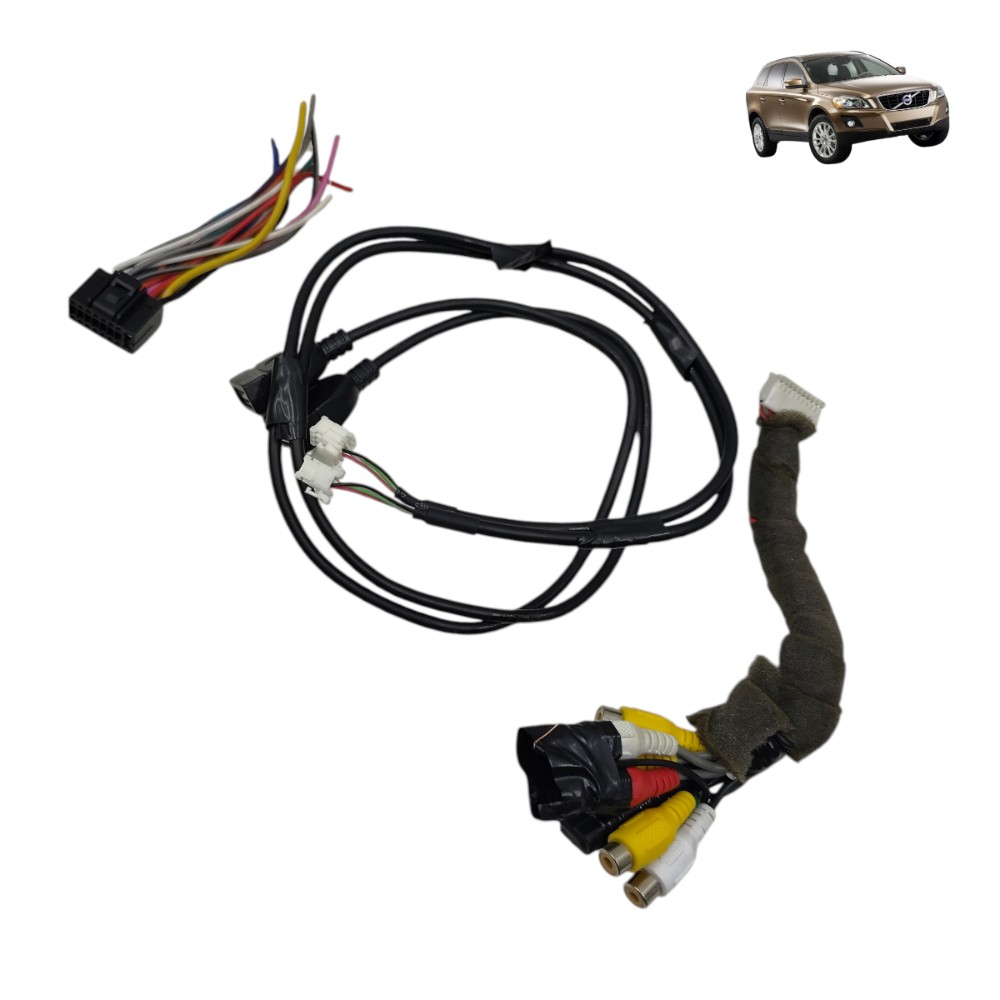 Jogo plug conector tela multimídia Volvo XC60 2009 2010 2011 1