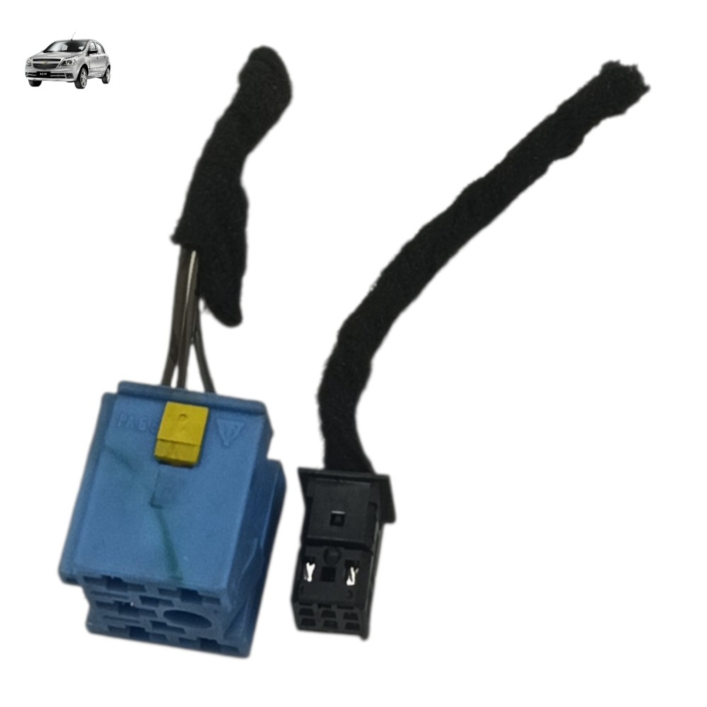 Par Plug Conector Botão Pisca Alerta Trava Gm Agile 2010 Azul/preto