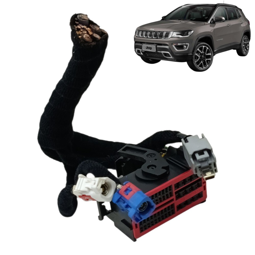 Jogo plug conector tela multimídia Jeep Compass 2019 2020