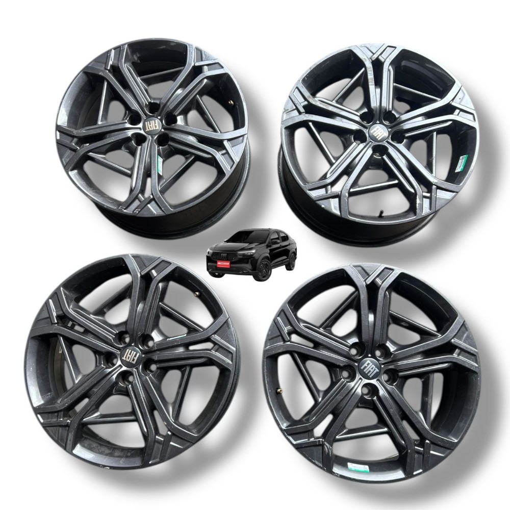 Jogo Roda Aro 18 Fiat Fastback Limited Edition 1.3 2024 2025 – Grafite